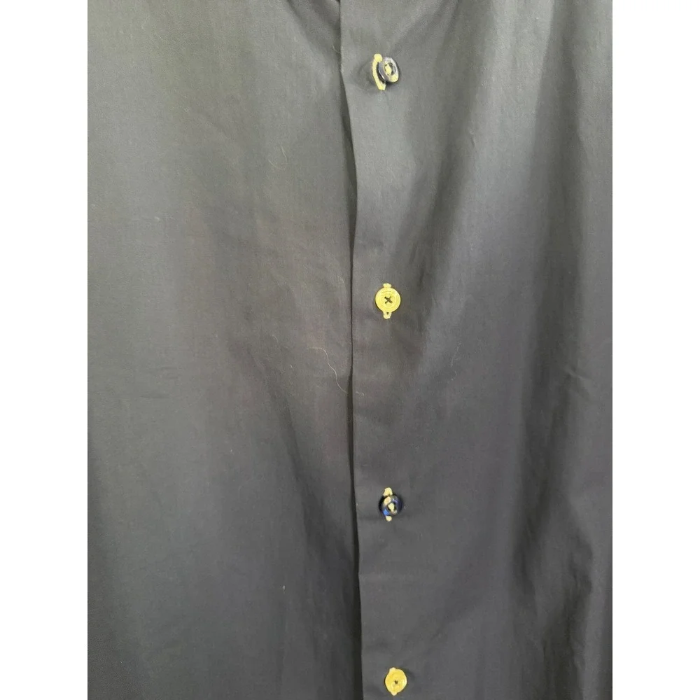 Johnny D Button Down Shirt Mens XXXL Navy Cotton Floral Preppy Work Professional